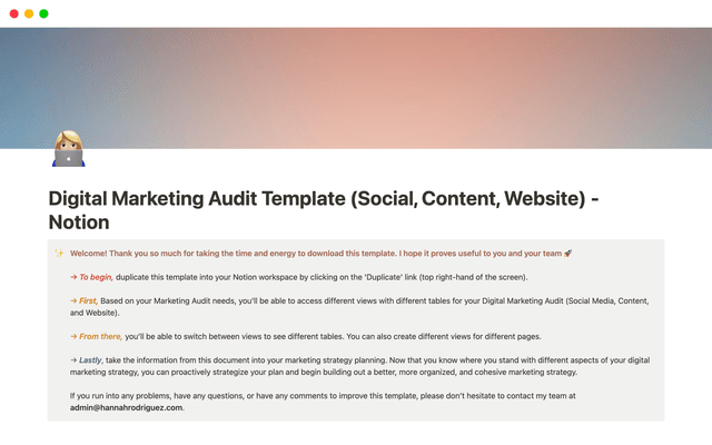 Digital Marketing Audit